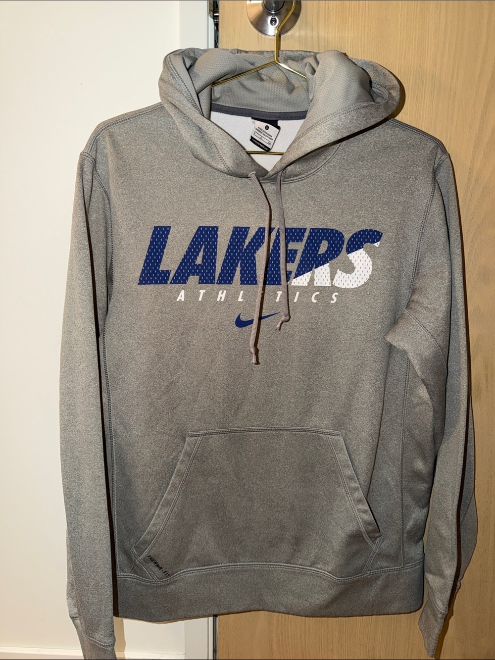 Nike Lakers Gray Pullover Hoodie Size Small